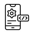 Utilise the app development vector icon for creating innovative applications