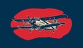 Old Antonov AN-2 airplane vectorized 2