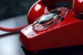 Utilitarian Clouseup telephone office desk. Generate Ai Royalty Free Stock Photo