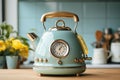 Utilitarian Electric vintage kettle. Generate Ai Royalty Free Stock Photo