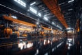 Utilitarian Industrial hall. Generate Ai Royalty Free Stock Photo