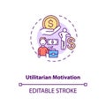 Utilitarian motivation concept icon Royalty Free Stock Photo