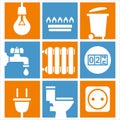 Utilities icons set