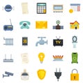 Utilities icons set flat vector isolated Royalty Free Stock Photo