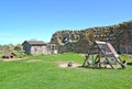 Utility farm on the territory of Shaaken Castle. Kaliningrad region Royalty Free Stock Photo