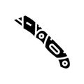 utility knife equipment glyph icon vector illustration Royalty Free Stock Photo