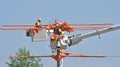 Utility linemen work on a high voltage line Royalty Free Stock Photo