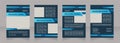 Utility payment options blank brochure layout design