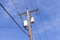 Utility pole & distribution transformer