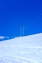 Utility pole in mountains Royalty Free Stock Photo