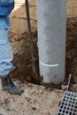 Utility poles installation work