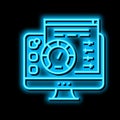 utility software neon glow icon illustration Royalty Free Stock Photo