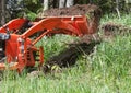 Utility Tractor With a Full Bucket