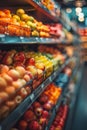 Utilizing blurred store shelves as background to optimize search result relevance
