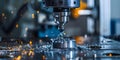 Utilizing Endmill Tools in Manufacturing Injection Mold Parts with a CNC Milling Machine. Concept