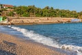 Utjeha Beach on the Adriatic coast in Montenegro.