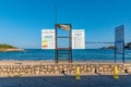 Utjeha Beach on the Adriatic coast in Montenegro.