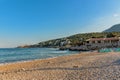 Utjeha Beach on the Adriatic coast in Montenegro.