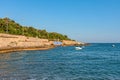 Utjeha Beach on the Adriatic coast in Montenegro.