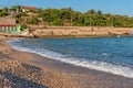 Utjeha Beach on the Adriatic coast in Montenegro.