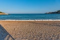 Utjeha Beach on the Adriatic coast in Montenegro.