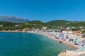 Utjeha Beach on the Adriatic coast in Montenegro.