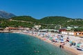 Utjeha Beach on the Adriatic coast in Montenegro.