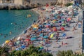 Utjeha Beach on the Adriatic coast in Montenegro.