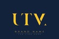 UTM abstract letter logo design Royalty Free Stock Photo