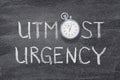 Utmost urgency watch Royalty Free Stock Photo