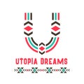 Utopia dreams logo Royalty Free Stock Photo