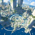 Utopian Cityscape - Aerial View