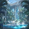 Utopian Solarium - A Place of Bliss Royalty Free Stock Photo