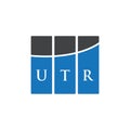 UTR letter logo design on white background. UTR creative initials letter logo concept. UTR letter design Royalty Free Stock Photo