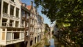 Utrecht canal on a sunny summer day