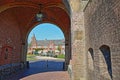 The Utrecht gate Utrechtse Poort in the fortified town of Naarden, Netherlands