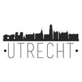 Utrecht Netherlands. City Skyline. Silhouette City. Design Vector. Famous Monuments.