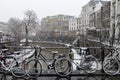 Winter Canals Bikes in Utrecht