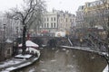 Winter Canals in the town of Utrecht Royalty Free Stock Photo