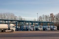 Tankers loading oil and gas at transfer station near Utrecht Royalty Free Stock Photo