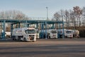 Tankers loading oil and gas at transfer station near Utrecht Royalty Free Stock Photo