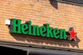 Heineken sign logo. Heineken is a Dutch multinational brewing company