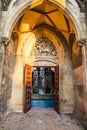 Utrecht, Netherlands - January 06, 2020. Pandhof garden of the Dom Church is one of Holland most beautiful inner courtyards