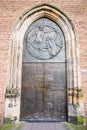 Utrecht, Netherlands - January 06, 2020. Pandhof garden of the Dom Church is one of Holland most beautiful inner courtyards