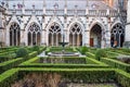 Utrecht, Netherlands - January 06, 2020. Pandhof garden of the Dom Church is one of Holland most beautiful inner courtyards