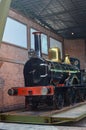 Utrecht, Netherlands - July 23, 2022: Historical steam train on display in Spoorwegmuseum
