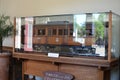 Utrecht, Netherlands - July 23, 2022: Model of old train on display in Spoorwegmuseum