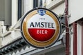 Amstel beer Flag sign logo. Amstel Brewery is a Dutch brewery Royalty Free Stock Photo