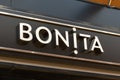 Bonita logo sign above the entrance shop