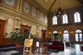 Utrecht, Netherlands. May 2023. The interior of the waiting room of the Dutch Railways from the 1950s....